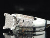 Ladies .925 Sterling Silver .66 Ct. Round Cut Diamond Engagement Ring Bridal Set