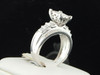 Ladies .925 Sterling Silver .66 Ct. Round Cut Diamond Engagement Ring Bridal Set