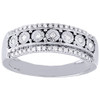 Diamond Wedding Band Ladies 10K White Gold Round Cut Fashion Ring 0.20 Ct.