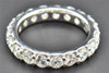 Eternity Diamond Wedding Band Ladies Round Cut 14K White Gold 3 Ct Ring