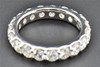 Eternity Diamond Wedding Band Ladies Round Cut 14K White Gold 3 Ct Ring