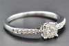 Diamond Engagement Ring Ladies Round Cut Promise Solitaire 10K White Gold .26 Ct