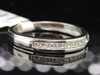 Diamond Wedding Band 10K White Gold Round Cut Anniversary Ring 0.13 CT