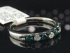 Blue Diamond Wedding Band Ladies 10K White Gold Round Cut Anniversary Ring