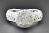 Diamond Engagement Ring Antique Halo Set Ladies 14K White Gold 2.92 ct.