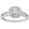 Diamond Engagement Wedding Ring Ladies 10K White Gold Round Solitaire 0.39 Tcw.