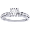 Ladies 10K White Gold Round Solitaire Diamond Wedding Engagement Ring 1/2 Ct.