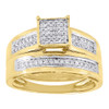 10K Yellow Gold Diamond Engagement Wedding Ring Ladies Bridal Pave Set 0.26 Tcw.