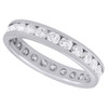 14k White Gold Diamond Channel Set Wedding Engagement Eternity Band Ring 1.53 Ct