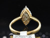 Diamond Engagement Ring 14K Yellow Gold Marquise Shape Princess Cut 1/2 Ct