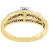 Diamond Engagement Ring Ladies 14K Yellow Gold Solitaire Round Halo 0.48 Tcw.