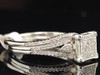 Diamond Engagement Ring 10k White Gold Ladies Pave Wedding Bridal Set 1/3 Ct.