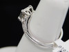 Diamond Engagement Ring 10k White Gold Ladies Pave Wedding Bridal Set 1/3 Ct.