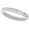 14K White Gold Princess Diamond Wedding Band 3mm Anniversary Ring 0.50 CT.