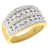 Diamond Wedding Ring Ladies 14K Yellow Gold Round Cut Designer Band 1 Ct.