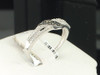 Ladies 10K White Gold Black & White Diamond Engagement Ring Wedding Band .19 Ct.