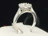 Ladies 14K White Gold Flower Set Diamond Engagement Ring Bridal Set .1.51 Ct.