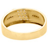 Mens 10k Yellow Gold Diamond Engagement Wedding Band 8.50mm Pave Ring 0.26 CT.