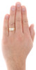 Mens 10k Yellow Gold Diamond Engagement Wedding Band 8.50mm Pave Ring 0.26 CT.