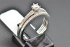 Diamond Solitaire Bridal Set Round Cut Engagement Ring 10K White Gold 0.33 Ct
