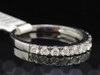 14k White Gold Round Cut Diamond Anniversary Wedding Band Ring 1/3 Ct.