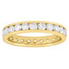 14k Yellow Gold Diamond Round Cut Wedding Engagement Eternity Band Ring 1.53 Ct.