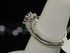 Diamond Solitaire Flower Bridal Set 14K White Gold Round Wedding Ring 1.50 Tcw.