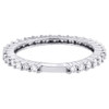 14k White Gold Diamond Eternity Wedding Engagement Band Ring Prong Set 0.75 Ct.