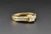 Round Solitaire Diamond Engagement Ring 14K Yellow Gold 0.50 Ct Channel Set
