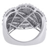 Diamond Wedding Band Ladies 14K White Gold Round Baguette Design Ring 1.65 Tcw.