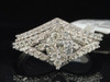 Diamond Bridal Set 10K White Gold Engagement Ring Curved Wedding Band 0.71 CT