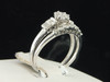 Ladies 10K White Gold Diamond Engagement Ring Wedding Band Bridal Set 0.54 Ct.