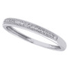 10K White Gold Diamond Ladies Anniversary Ring 2.20mm Wedding Band 0.05 Ct.