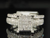 Diamond Wedding Engagement Ring 14K White Gold Round Bridal Set 1.37 Tcw.