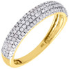 10K Yellow Gold Round Cut Diamond Wedding Anniversary Band Ladies Ring 0.35 CT.