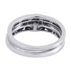 Diamond Solitaire Engagement Ring 14K White Gold Halo Design Bridal Set 0.87 Tcw