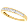 14K Yellow Gold Channel Set Diamond Wedding Band 3.25mm Anniversary Ring 0.25 CT