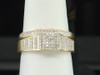 Ladies 10K Yellow Gold Diamond Engagement Ring Wedding Band Bridal Set 0.25 Ct.