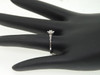 Marquise Solitaire Diamond Engagement Ring 14K White Gold Baguette Cut 0.19 Ct