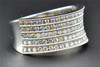 Diamond Wedding Band 14K White Gold Round Cut Ladies 5 Row Ring Concave 1 Ct