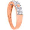 Diamond Anniversary Band Ladies 10K Rose Gold Round Cut Wedding Ring 0.25 Ct.