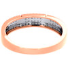 Diamond Anniversary Band Ladies 10K Rose Gold Round Cut Wedding Ring 0.25 Ct.
