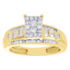 10K Yellow Gold Baguette Diamond Rectangle Style Ladies Engagement Ring 0.50 Ct.