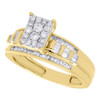 10K Yellow Gold Baguette Diamond Rectangle Style Ladies Engagement Ring 0.50 Ct.