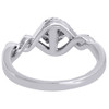 Diamond Solitaire Promise Engagement Ring 10K White Gold Round Infinity 0.20 Ct.