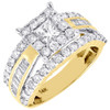 Diamond Wedding Engagement Ring Ladies Yellow Gold Solitaire Princess 1.99 Tcw.
