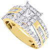 Diamond Wedding Engagement Ring Ladies Yellow Gold Solitaire Princess 1.99 Tcw.