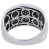 Diamond Fashion Band Ladies 10K White Gold Round Pave Cocktail Ring 1 Tcw.