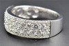 Diamond Wedding Band 14K White Gold Round Cut Ladies Anniversary Ring 1.50 Ct