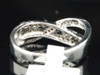 Brown Diamond Wedding Band Ladies 14K White Gold Round Pave Fashion Ring 0.49 Ct